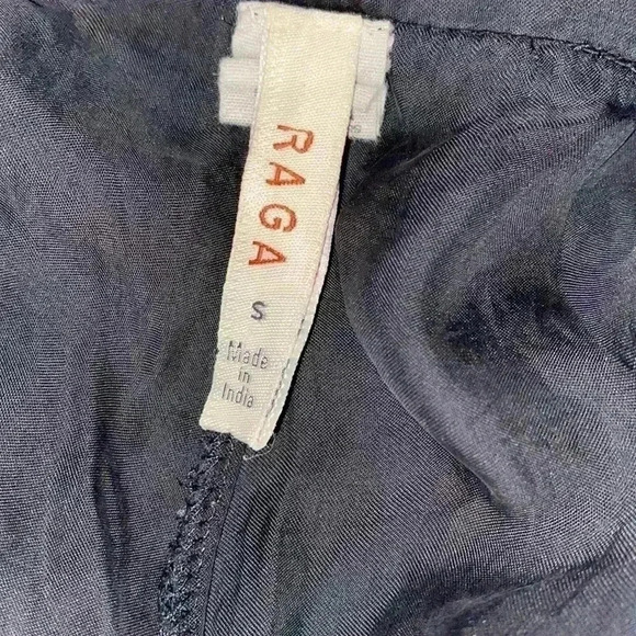 Anthropologie Boho Raga Bead Embellished Silky Satin Whimsical Pants Size S - Picture 11 of 11